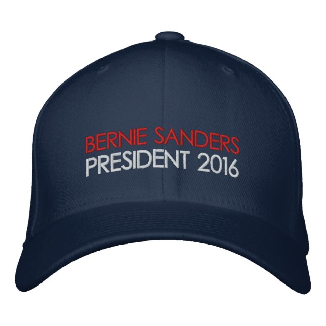 Casquette Brodée Bernie Sanders Président 2016 (Devant)