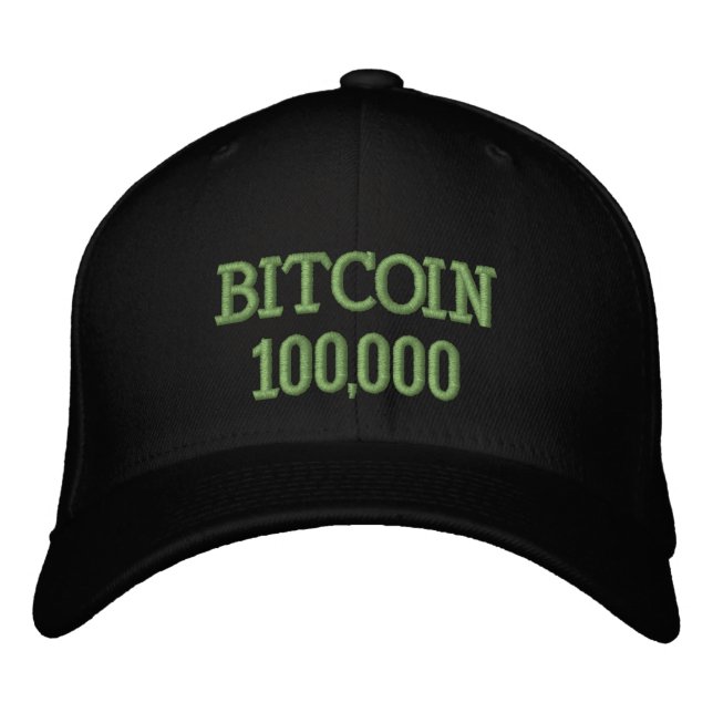 Casquette Brodée Bitcoin 100000 Célébration (Devant)