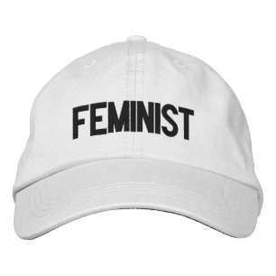 Casquette Brodée Blanc noir féministe moderne audacieux