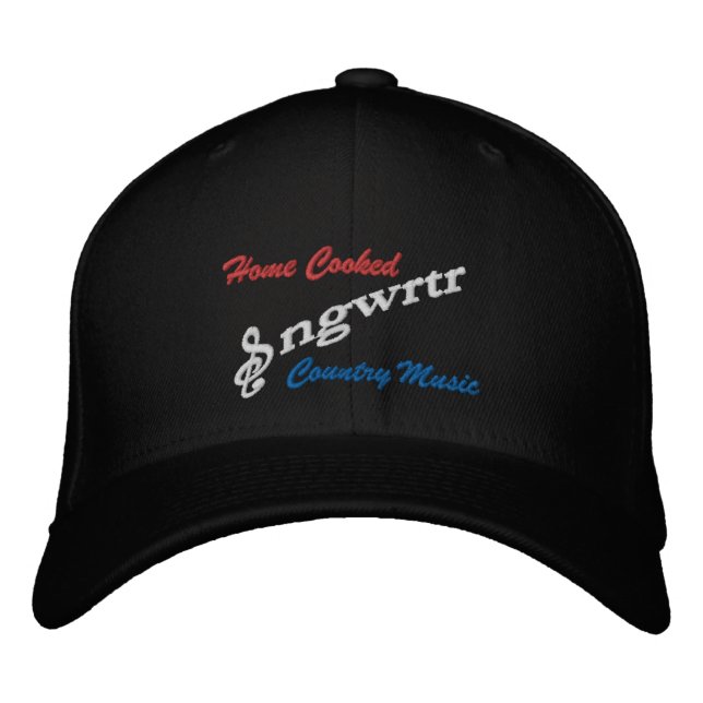 Casquette Brodée Blanc rouge et bleu (Devant)