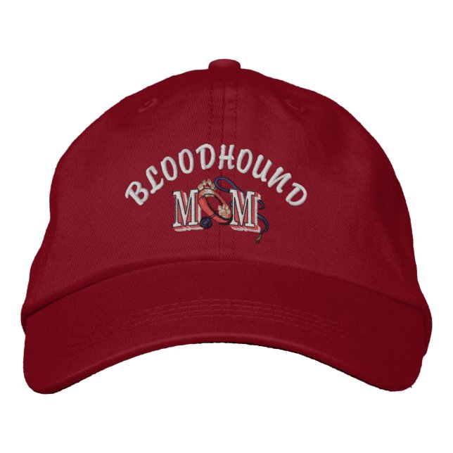 Casquette Brodée Bloodhound Dog MOM (Devant)