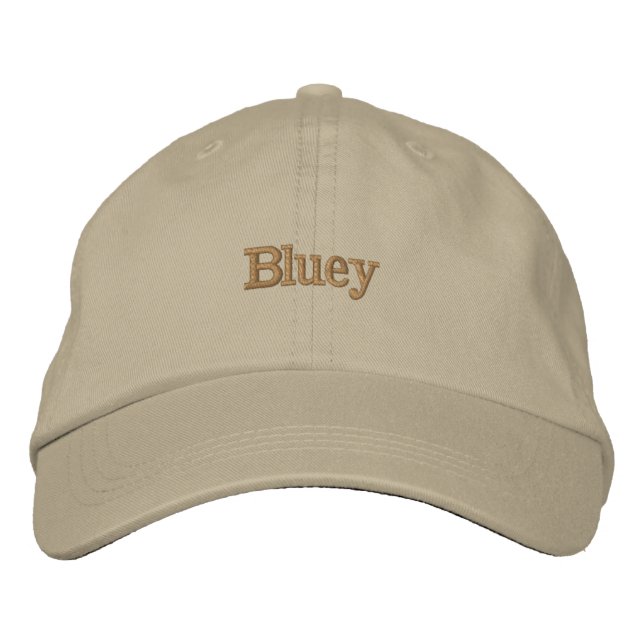 Casquette Brodée "Bluey" surnom brodé pour hommes, (Devant)