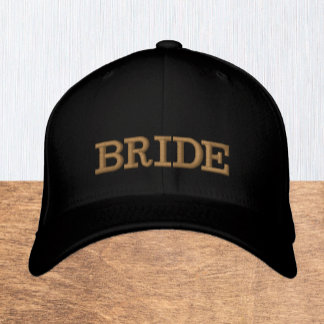Casquette Brodée BRIDE embroidered baseball cap gold / black