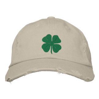 Casquette Brodée Brodé Irlandais Quatre Leaf Clover