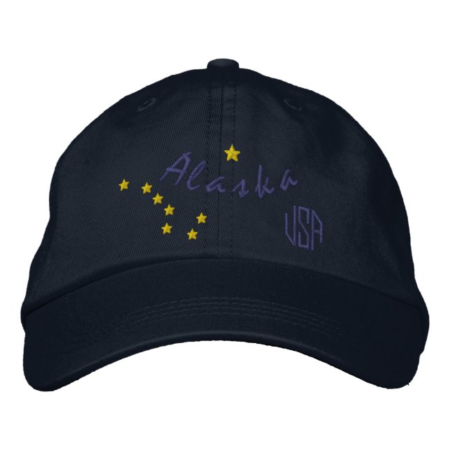 Casquette Brodée Broderie de conception de drapeau d'état de (Devant)