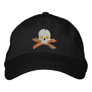 Casquette Brodée Broderie de crâne d'oeufs d'os croisés de lard