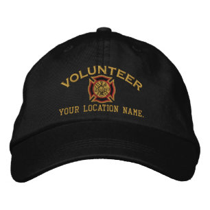 Casquette Brodée Broderie de pompier volontaire personnalisée