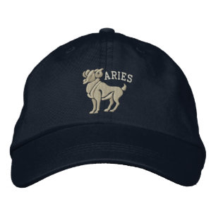 Casquette Brodée Broderie des signes Zodiac Aries 21 mars - 19 avri