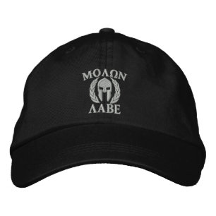 Casquette Brodée Broderie du casque spartiate Molon Labe