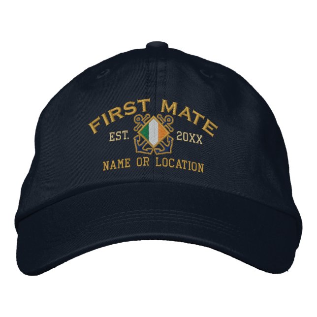 Casquette Brodée Broderie nautique irlandaise de premier mariage pe (Devant)