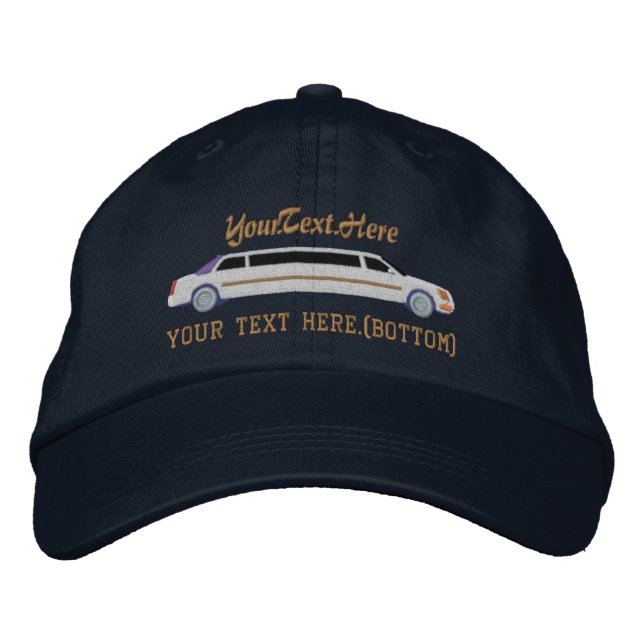 Casquette Brodée Broderie personnalisée de conducteur de limousine (Devant)