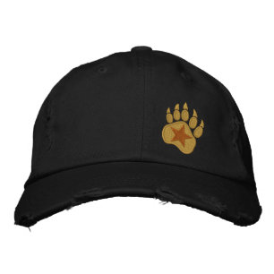 Casquette Brodée Broderie sauvage d'étoile de patte d'ours