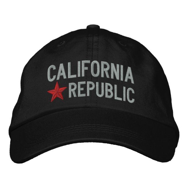 Casquette Brodée Broderie STAR de Cali California (Devant)