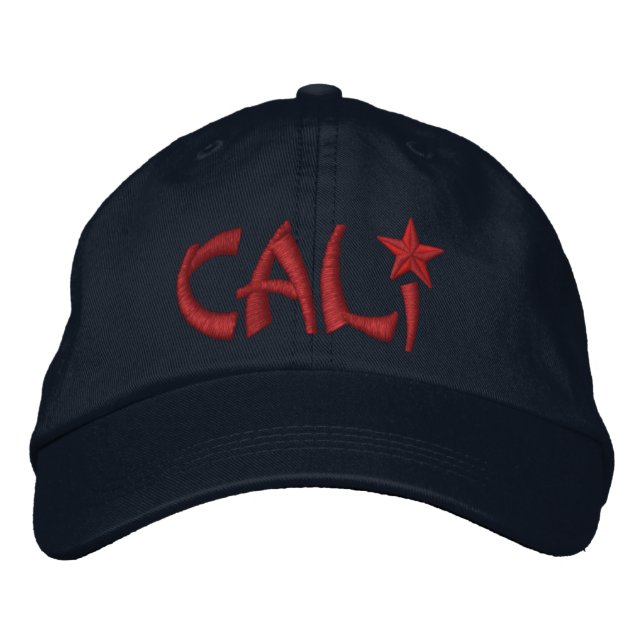 Casquette Brodée Broderie STAR en Californie (Devant)