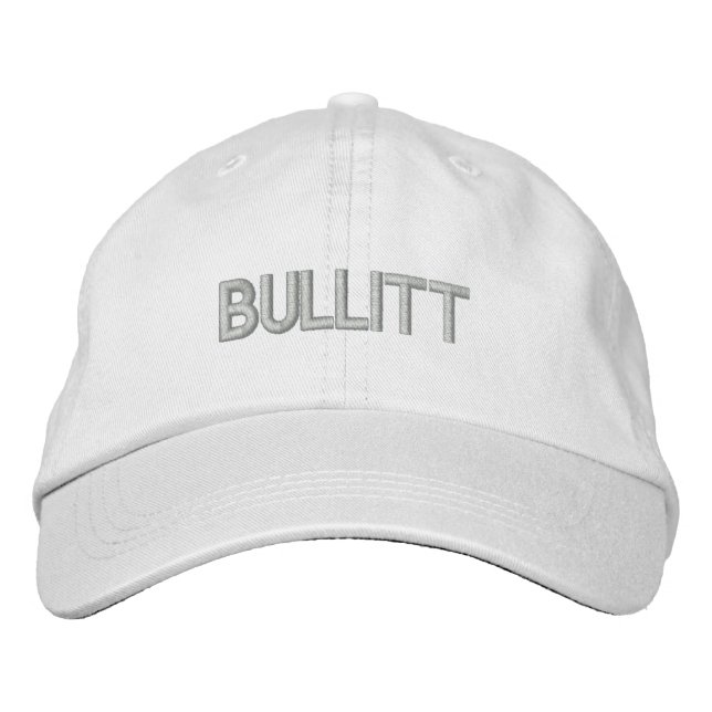 Casquette Brodée bullitt en vert (Devant)