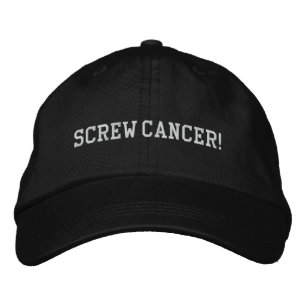 Casquette Brodée Câble Cancer du poumon Lettres de bloc blanc