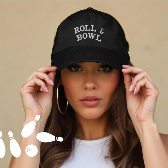 Casquette Brodée Cadeau de Bowling & Bowl personnalisé pour les jou (Créateur téléchargé)