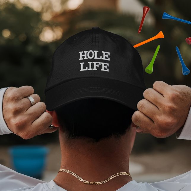 Casquette Brodée Cadeau de vie de trou de golf personnalisé pour le (Créateur téléchargé)