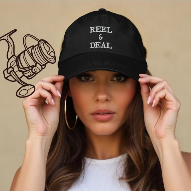 Casquette Brodée Cadeau personnalisé de bobine de pêche et d'affair (Créateur téléchargé)