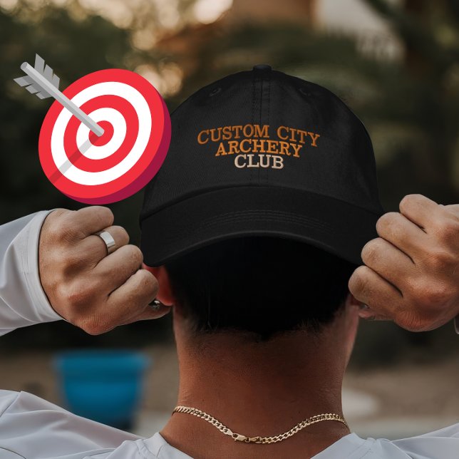 Casquette Brodée Cadeau personnalisé de club de tir à l'arc pour le (Créateur téléchargé)