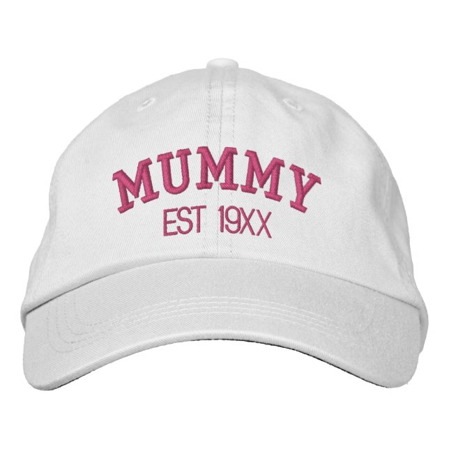 Casquette Brodée Cadeau personnalisé de fête des mères Maman Texte  (Devant)