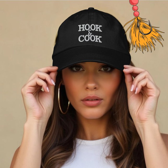 Casquette Brodée Cadeau personnalisé de pêche et de cuisine pour pê (Créateur téléchargé)