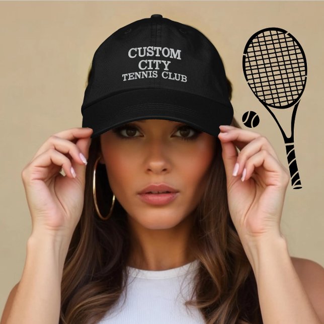 Casquette Brodée Cadeau personnalisé du joueur de l'équipe de tenni (Créateur téléchargé)