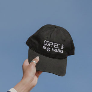 Casquette brodée Café et promenades de chien