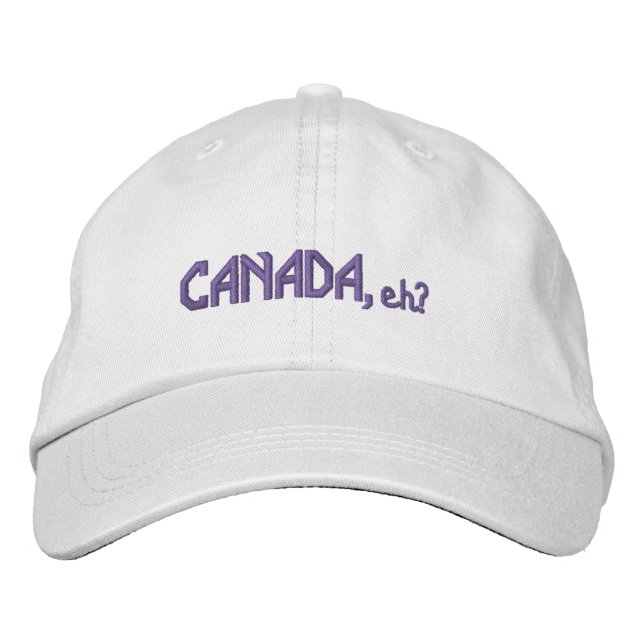 Casquette Brodée CANADA, eh? Embroidered Look  (Devant)