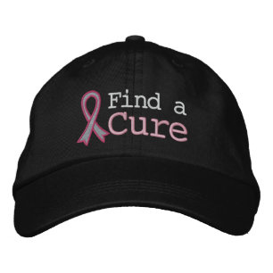 Casquette Brodée Cancer du sein Trouver un remède