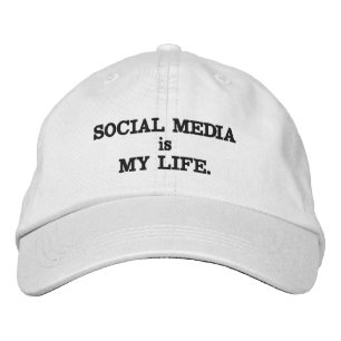 Casquette Brodée Cap ajustable sur les médias sociaux