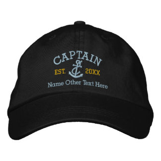 Casquette Brodée Capitaine Avec Ancre Personnalisée