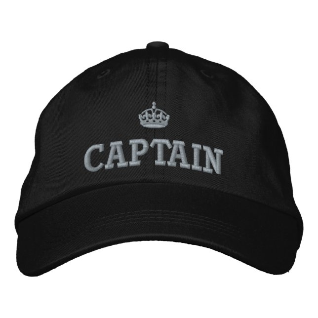 Casquette Brodée Capitaine avec logo couronne (Devant)
