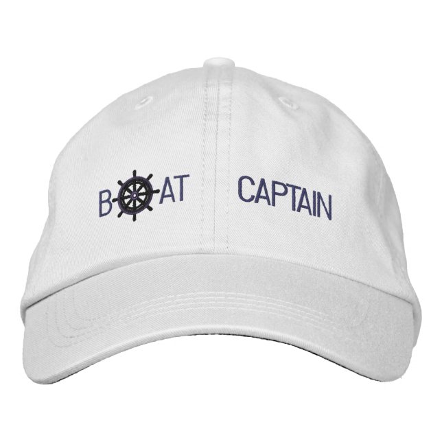 Casquette Brodée Capitaine Nautique Bateau Bateau Bateau Personnali (Devant)