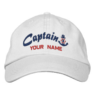 Casquette Brodée Capitaine Personnalisé Lifesaver Ancre Votre nom