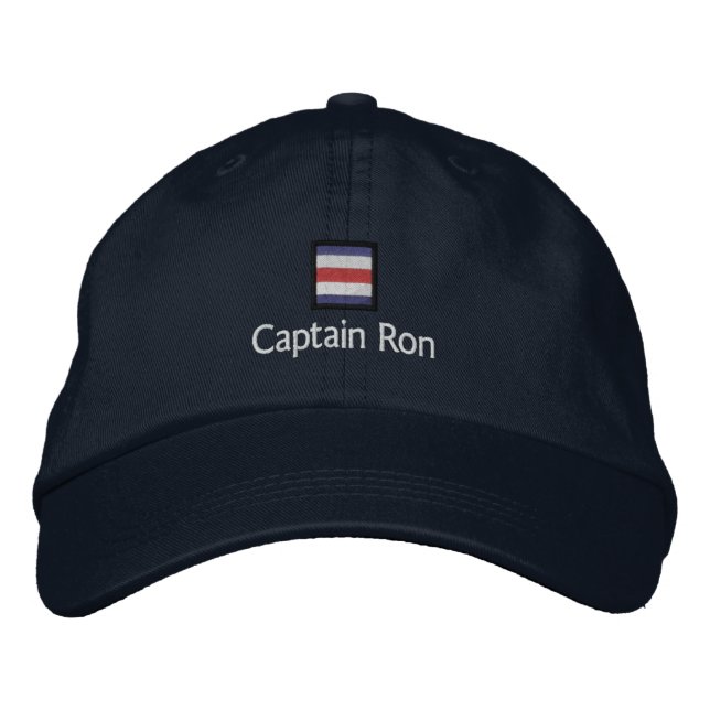 Casquette Brodée Capitaine Ron (Devant)