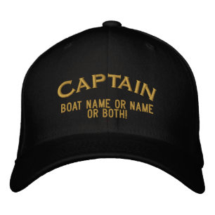 Casquette Brodée Capitaine Votre nom de bateau Votre nom ou les deu