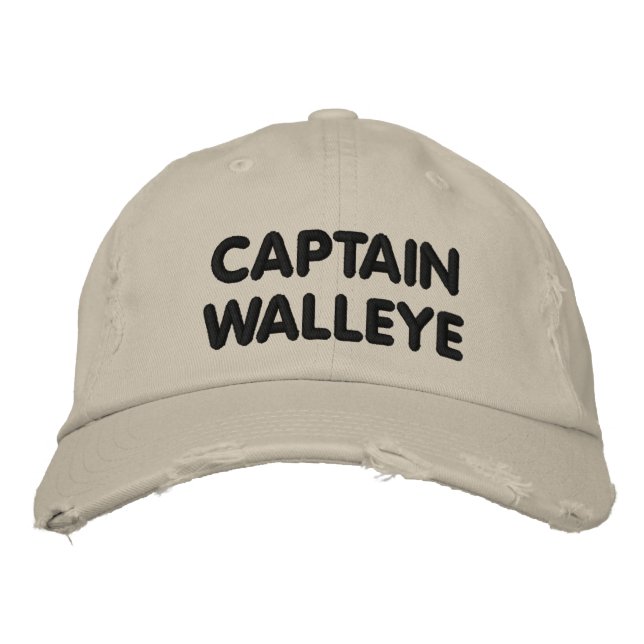 Casquette Brodée Capitaine Walleye - Walleye Fishing (Devant)