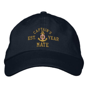 Casquette Brodée Capitaine's Mate Golden Lifesaver Ancre Année pers
