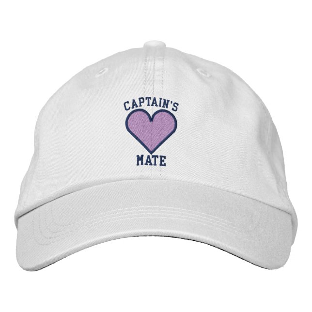 Casquette Brodée CAPITAINE'S MATE Heart Design (Devant)