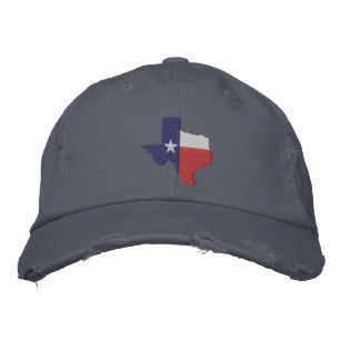 Casquette Brodée Carte du drapeau du Texas
