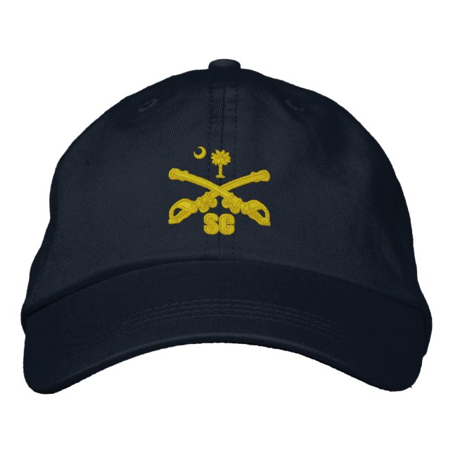 Casquette Brodée Cavalerie de Caroline du Sud (brodée) (Devant)
