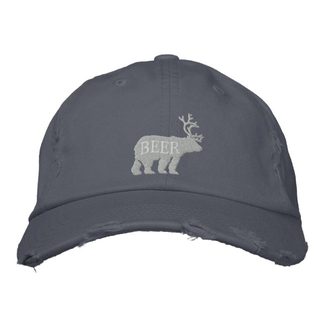 Casquette Brodée Cerfs communs d'ours ou déclaration brodée de (Devant)