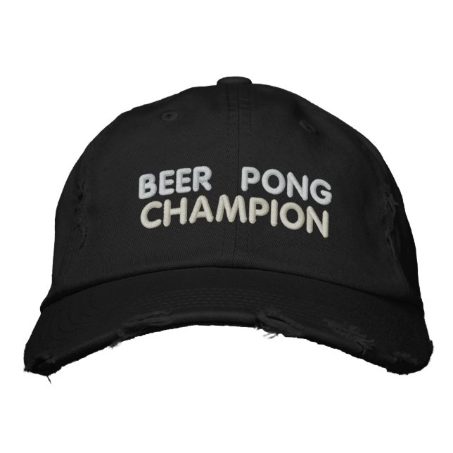 Casquette Brodée Champion de Beer Pong (Devant)