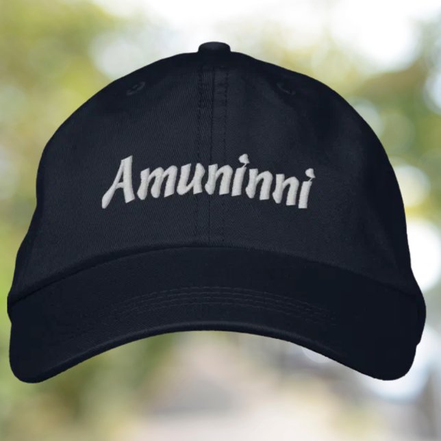 Casquette Brodée Chapeau Brodé Amuninni (Amuninni Embroidered Hat - Let's Go in Sicilian)
