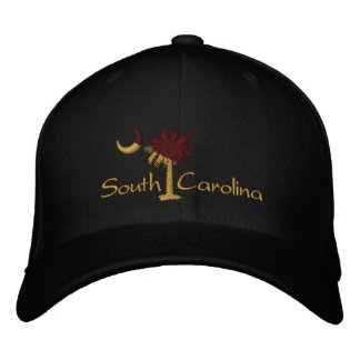 Casquette Brodée Chapeau Brodé Maroon/Or SC Palmetto Moon Foncé