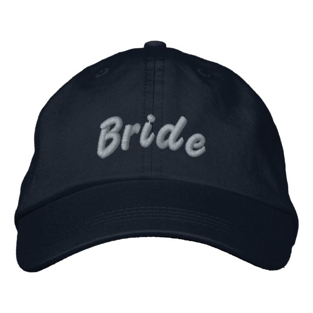 Casquette Brodée Chapeau brodé pour la mariée et sa suite, personna (Devant)