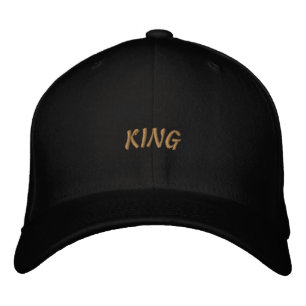 Casquette Brodée Chapeau en laine Flexfit imprimé KING de couleur n