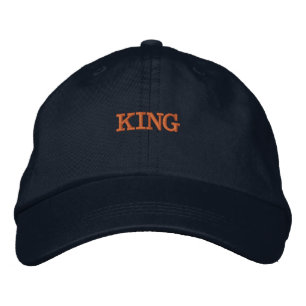 Casquette Brodée Chapeau personnalisable Navy Text Imprimé KING -Ca