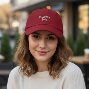 Casquette Brodée CHAPITRE quarante en Rouge